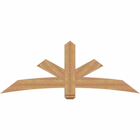 Ekena Millwork Alberta Smooth Timber Gable Bracket, Western Red Cedar, 72"W x 27"H x 3 1/2"D x 5 1/2"F, 9/12 Pitch GBW072X27X0406ALB00SWR
